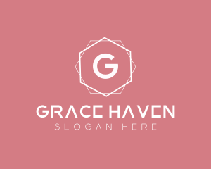 Minimalist Boutique Hexagon logo design