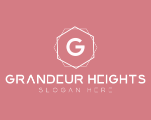 Minimalist Boutique Hexagon logo design