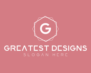 Minimalist Boutique Hexagon logo design