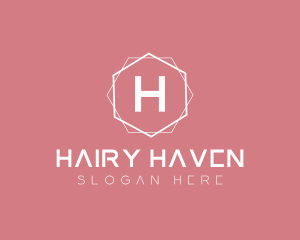 Minimalist Boutique Hexagon logo design