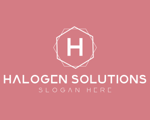 Minimalist Boutique Hexagon logo design