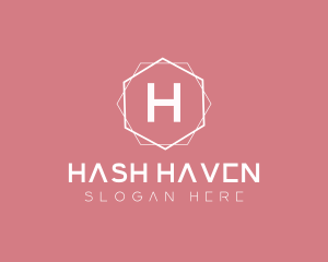 Minimalist Boutique Hexagon logo design