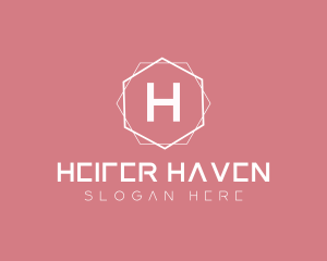 Minimalist Boutique Hexagon logo design