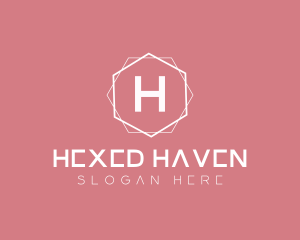 Minimalist Boutique Hexagon logo design