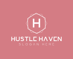 Minimalist Boutique Hexagon logo design