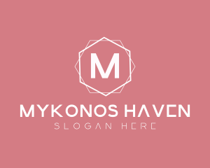 Minimalist Boutique Hexagon logo design