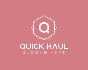 Minimalist Boutique Hexagon logo design