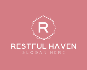 Minimalist Boutique Hexagon logo design