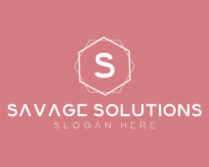 Minimalist Boutique Hexagon logo design