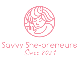 Pink Women Wellness  logo design