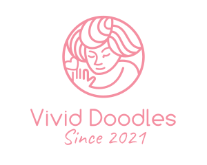 Pink Women Wellness  logo design