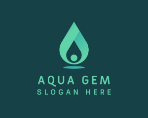 Aqua Water Drop logo design