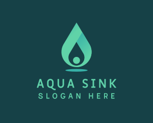 Aqua Water Drop logo design