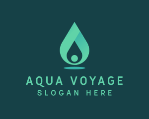 Aqua Water Drop logo design