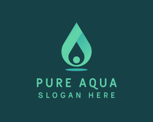 Aqua Water Drop logo design