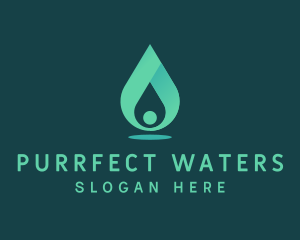 Aqua Water Drop logo design