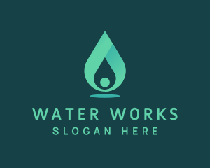 Aqua Water Drop logo design