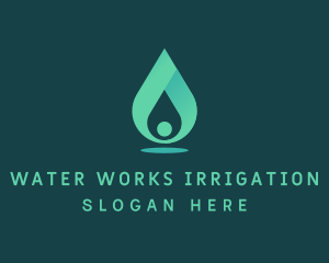 Aqua Water Drop logo design