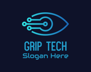 Gradient Tech Eye logo design