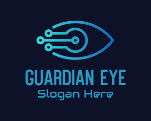 Gradient Tech Eye logo design