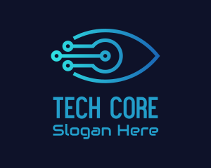 Gradient Tech Eye logo design