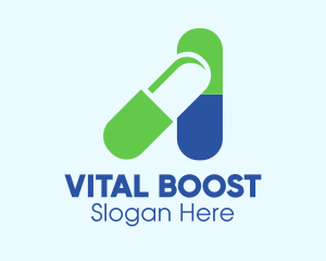 Medical Vitamin Pill logo design