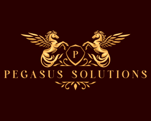 Pegasus Shield Ornament logo