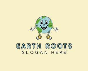 Earth Environmental Globe logo design