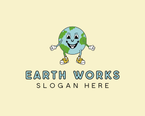 Earth Environmental Globe logo design