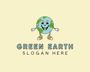 Earth Environmental Globe logo design