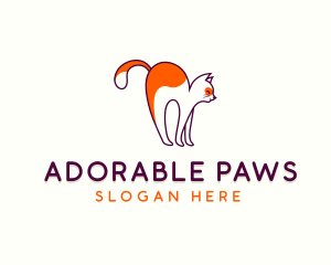 Cute Cat Vet logo design