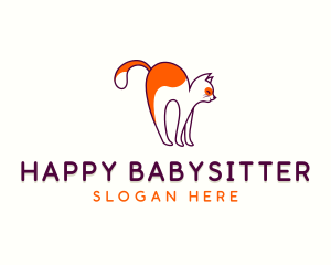 Cute Cat Vet logo design