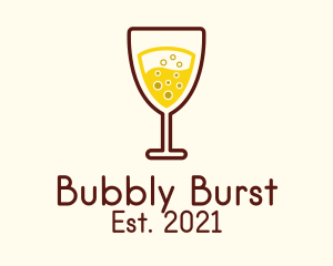 Bubbly Champagne Glass  logo