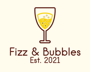 Bubbly Champagne Glass  logo