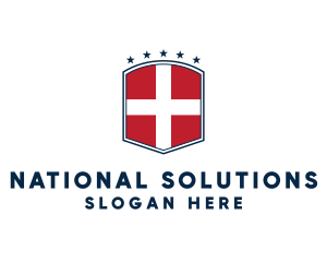 Danish National Shield logo design