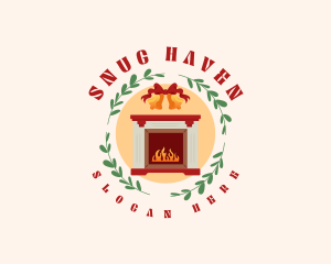 Christmas Holiday Fireplace logo