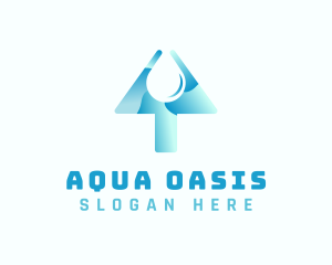 Arrow Water Drop logo design