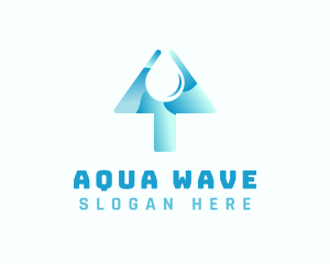 Arrow Water Drop logo design