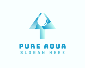 Arrow Water Drop logo design