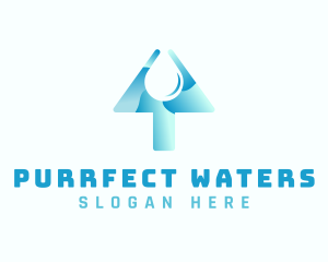 Arrow Water Drop logo design