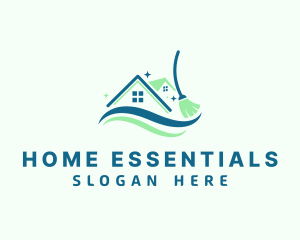 Broomstick Home Cleaner logo design