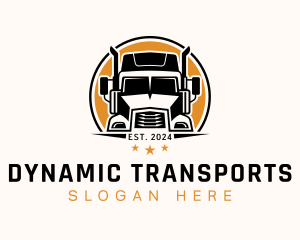 Truck Moving Logistics logo design