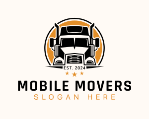 Truck Moving Logistics logo design