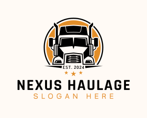 Truck Moving Logistics logo design