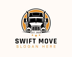 Truck Moving Logistics logo design