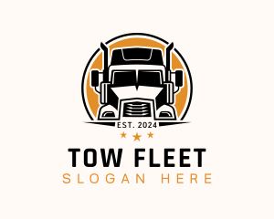 Truck Moving Logistics logo design