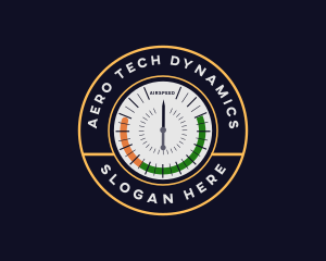 Airspeed Gauge Meter logo design