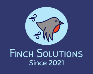 Flying Finch Bird logo