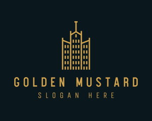 Golden Building Architecture logo design