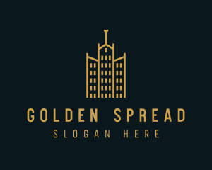 Golden Building Architecture logo design